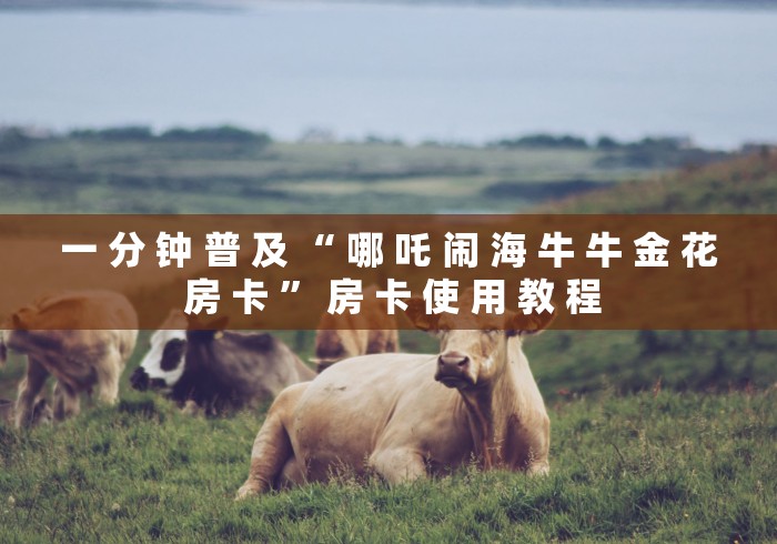 一 分 钟 普 及 “ 哪 吒 闹 海 牛 牛 金 花 房 卡 ” 房 卡 使 用 教 程 一 分 钟 普 及 “ 哪 吒 闹 海 牛 牛 金 花 房 卡 ” 房 卡 使 用 教 程