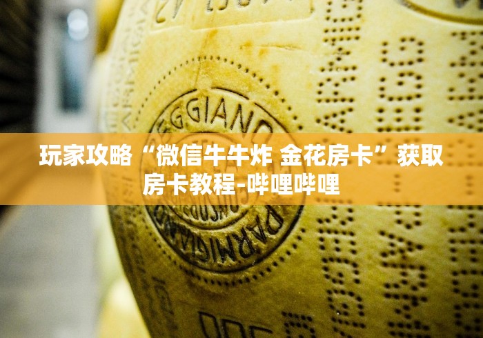 玩家攻略“微信牛牛炸 金花房卡”获取房卡教程-哔哩哔哩